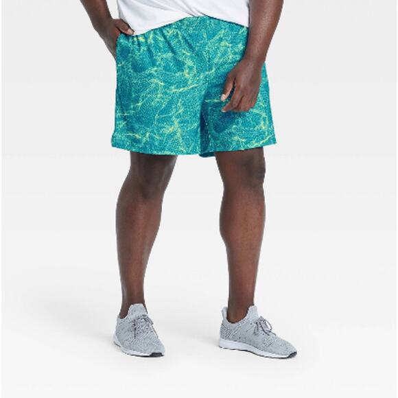 NWT Men’s All in Motion Turquoise Any Sport Performance Shorts - Medium - Picture 1 of 5